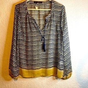 ROSE & Olive boho long sleeve blouse med